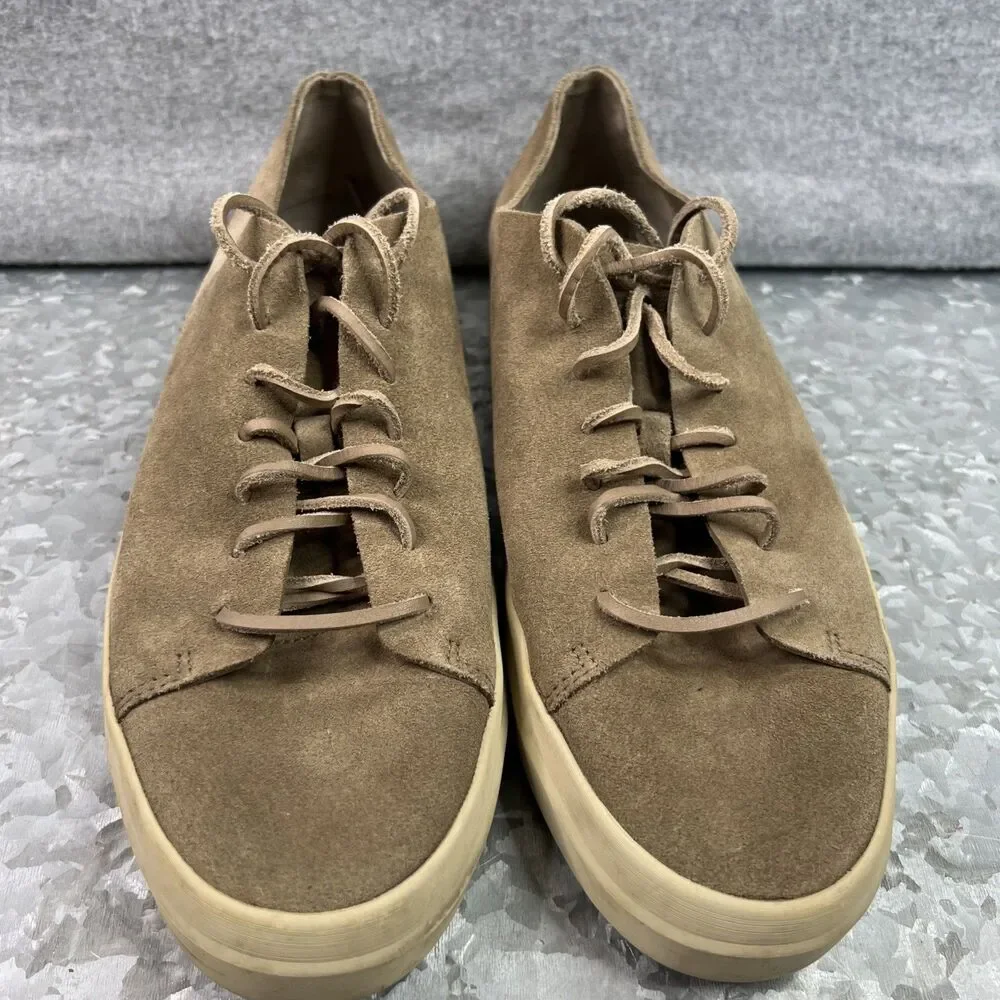 Vince Men's Copeland Suede Sneaker Beige 10 Casual Minimalist Quiet Luxury